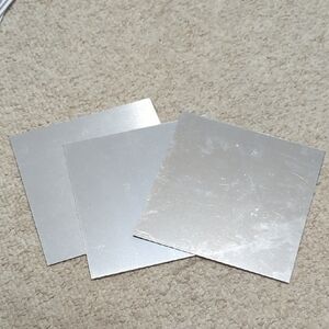 Set of 3 Silver Metal Squares